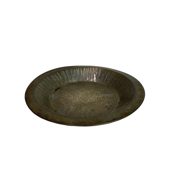 Vintage Jane Parker 8” Pie Plate Pan Tin Great Decorator Piece - Picture 5 of 6